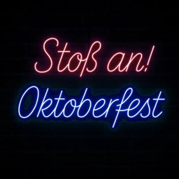Stoß an! Oktoberfest LED-Neonschild für Bar Festival