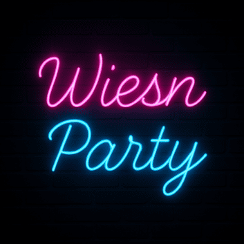 Wiesn Party LED-Neonschild für Oktoberfest Bar