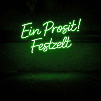 Ein Prosit! Festzelt LED-Neonschild für Oktoberfest Bierhalle