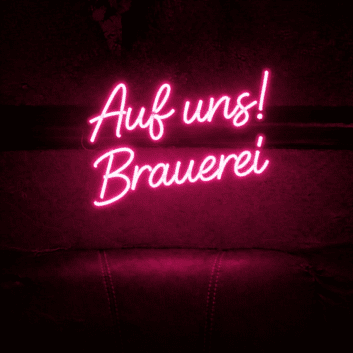 Auf uns! Brauerei LED-Neonschild für Bar und Brauerei