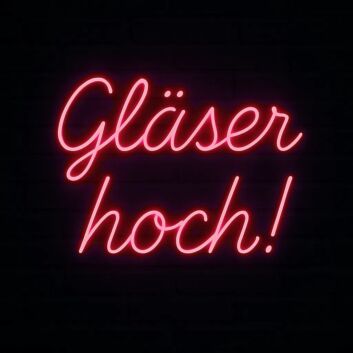 Gläser hoch! LED-Neonschild für Bar Party