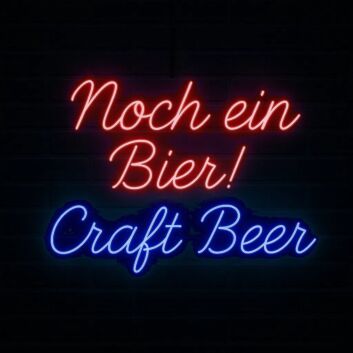 Noch ein Bier! Craft Beer LED-Neonschild für Bar und Brauerei