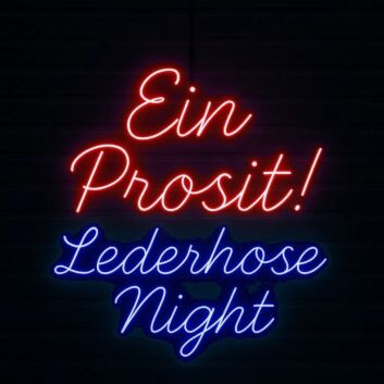 Ein Prosit! Lederhose Night LED-Neonschild für Bar Festival