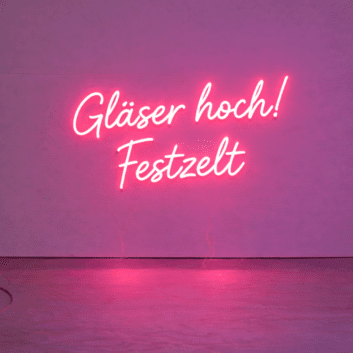Gläser hoch! Festzelt LED-Neonschild