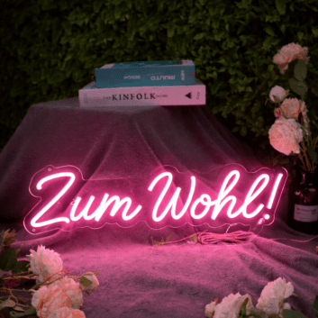 Zum Wohl! LED-Neonschild für Bar und Restaurant