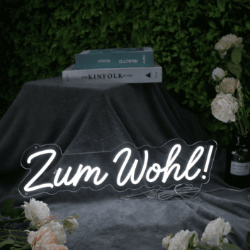 Zum Wohl! LED-Neonschild für Bar und Restaurant