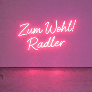 Zum Wohl! Radler LED-Neonschild für Bar und Restaurant