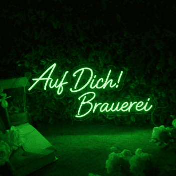 Auf Dich! Brauerei LED-Neonschild für Bar und Brauerei