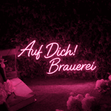 Auf Dich! Brauerei LED-Neonschild für Bar und Brauerei