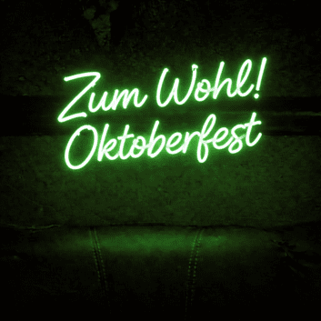 Zum Wohl! Oktoberfest LED-Neonschild für Bar und Festival