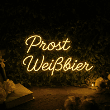 Prost Weißbier Neon Schild für Bar und Kneipe