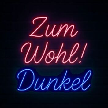Zum Wohl! Dunkel LED-Neonschild für Bar Brauerei