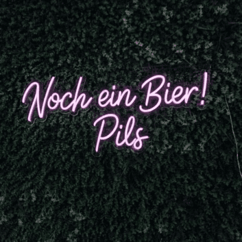 Trend Neon Schild „Noch ein Bier! Pils“ LED Wandlicht für Bierbar, Oktoberfest, Club und Party Dekoration