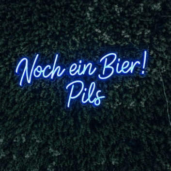 Trend Neon Schild „Noch ein Bier! Pils“ LED Wandlicht für Bierbar, Oktoberfest, Club und Party Dekoration
