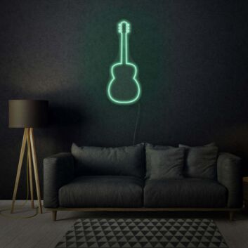 Akustikgitarre LED-Neonschild für Wohnzimmer oder Musikstudio