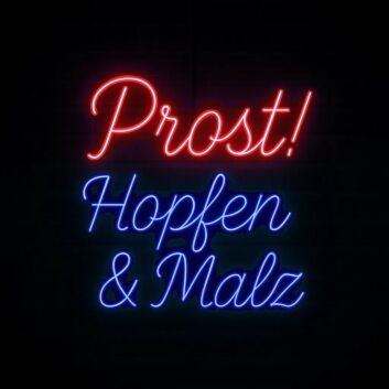 Prost! Hopfen &amp; Malz LED-Neonschild für Bar Brauerei