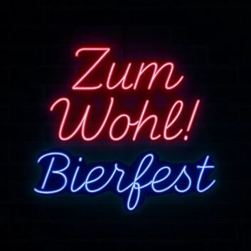 Zum Wohl! Bierfest LED-Neonschild für Bar und Festival