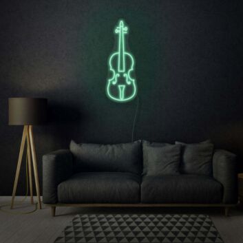 Geige LED-Neonschild für Wohnzimmer und Musikstudio
