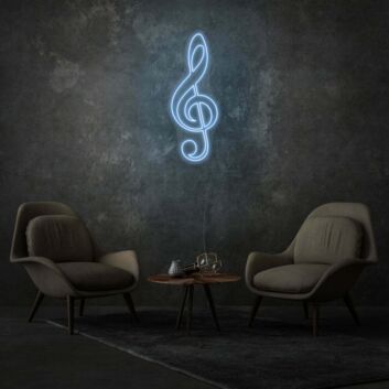Violinschlüssel LED-Neonschild für Wohnzimmer Musikstudio