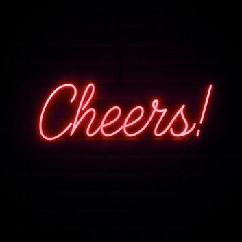 Trend Neon Schild „Cheers!“ LED Wandlicht für Bierbar, Oktoberfest, Club und Party Dekoration