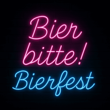 Bier bitte! Bierfest LED-Neonschild für Bar und Festival