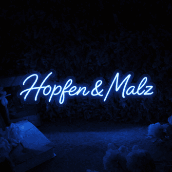 Hopfen & Malz LED-Neonschild für Bar und Brauerei