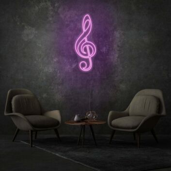 Violinschlüssel LED-Neonschild für Wohnzimmer Musikstudio