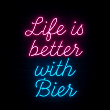 Life is better with Bier LED-Neonschild für Bar und Wohnzimmer