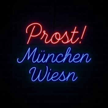 Prost! München Wiesn LED-Neonschild für Bar und Festival