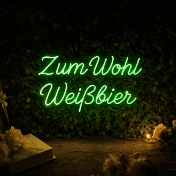 Zum Wohl Weißbier Neon Schild für Bar und Kneipe