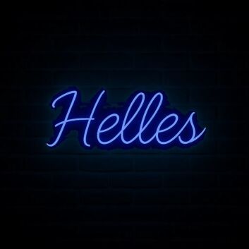 Helles“ LED-Neonschild Wandlampe für Biergarten, Festzelt und Oktoberfest
