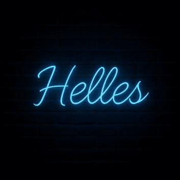 Helles“ LED-Neonschild Wandlampe für Biergarten, Festzelt und Oktoberfest