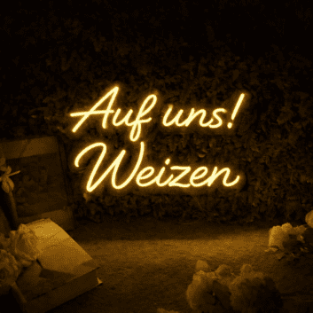Auf uns! Weizen LED-Neonschild für Bar Brauerei