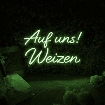 Auf uns! Weizen LED-Neonschild für Bar Brauerei