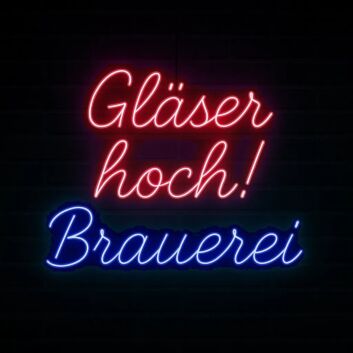 Gläser hoch! Brauerei LED-Neonschild Bar Brauerei