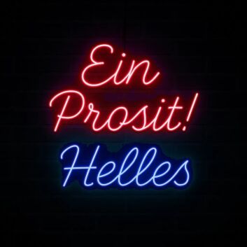 Ein Prosit! Helles LED-Neonschild für Bar Brauerei