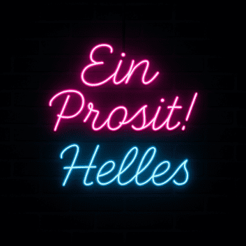Ein Prosit! Helles LED-Neonschild für Bar Brauerei