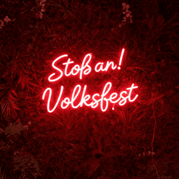 Stoß an! Volksfest LED-Neonschild für Festival Bar