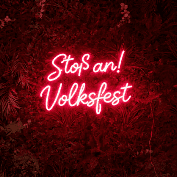 Stoß an! Volksfest LED-Neonschild für Festival Bar