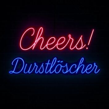 Cheers! Durstlöscher LED-Neonschild Bar Party