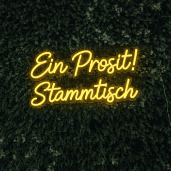 Ein Prosit! Stammtisch LED-Neonschild für Bar Biergarten