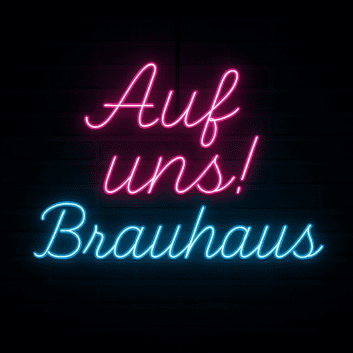 Auf uns! Brauhaus LED-Neonschild Bar Restaurant