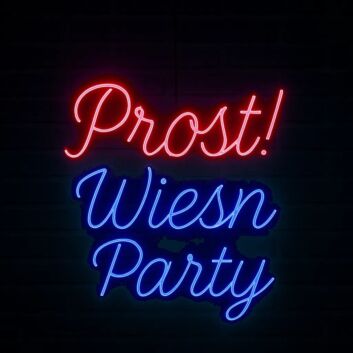 Prost! Wiesn Party LED-Neonschild für Oktoberfest Bar