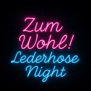 Zum Wohl! Lederhose Night LED-Neonschild für Bar Party