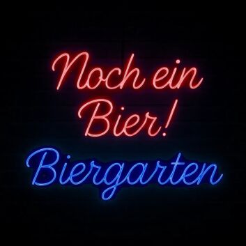 Noch ein Bier! Biergarten LED-Neonschild für Bar und Biergarten