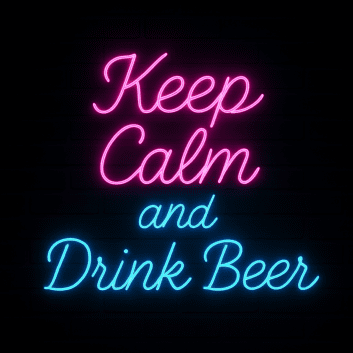 Keep Calm and Drink Beer LED-Neonschild für Bar und Club