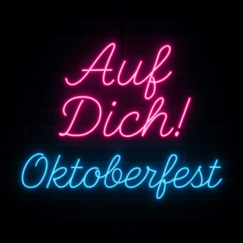 Auf Dich! Oktoberfest LED-Neonschild für Fest und Bar
