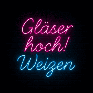 Gläser hoch! Weizen LED-Neonschild für Bar Brauerei