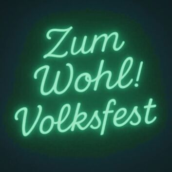 Zum Wohl! Volksfest LED-Neonschild für Festzelt und Biergarten