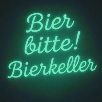 Bier bitte! Bierkeller LED-Neonschild Bar Kneipe